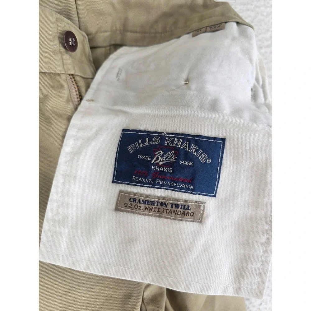 Vtg Bills Khakis M2 Classic Fit Pants Mens 34 (32.5x29.5) Tan Twill USA Lot Of 2